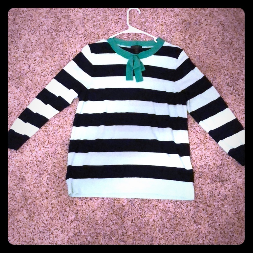 J.Crew Green and Blue Sweater